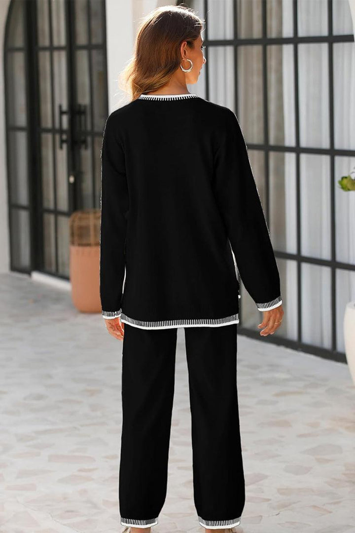 Chic Contrast Stitch Travel Set black image 5 