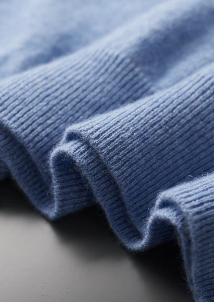 Cashmere Mock Neck T-Shirt light blue image 3 #color_light-blue