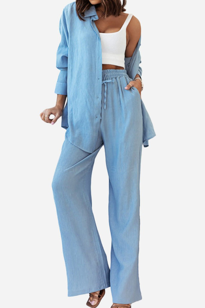 Professional &amp; Smart Two-Piece Set light blue image 1 
