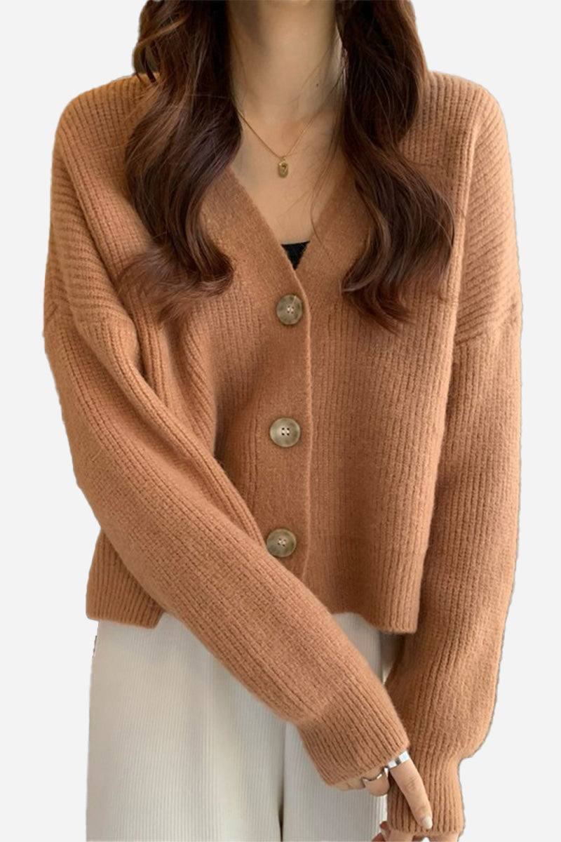 One Size Fits All Casual Loose Boxy Cardigan orange image 1 