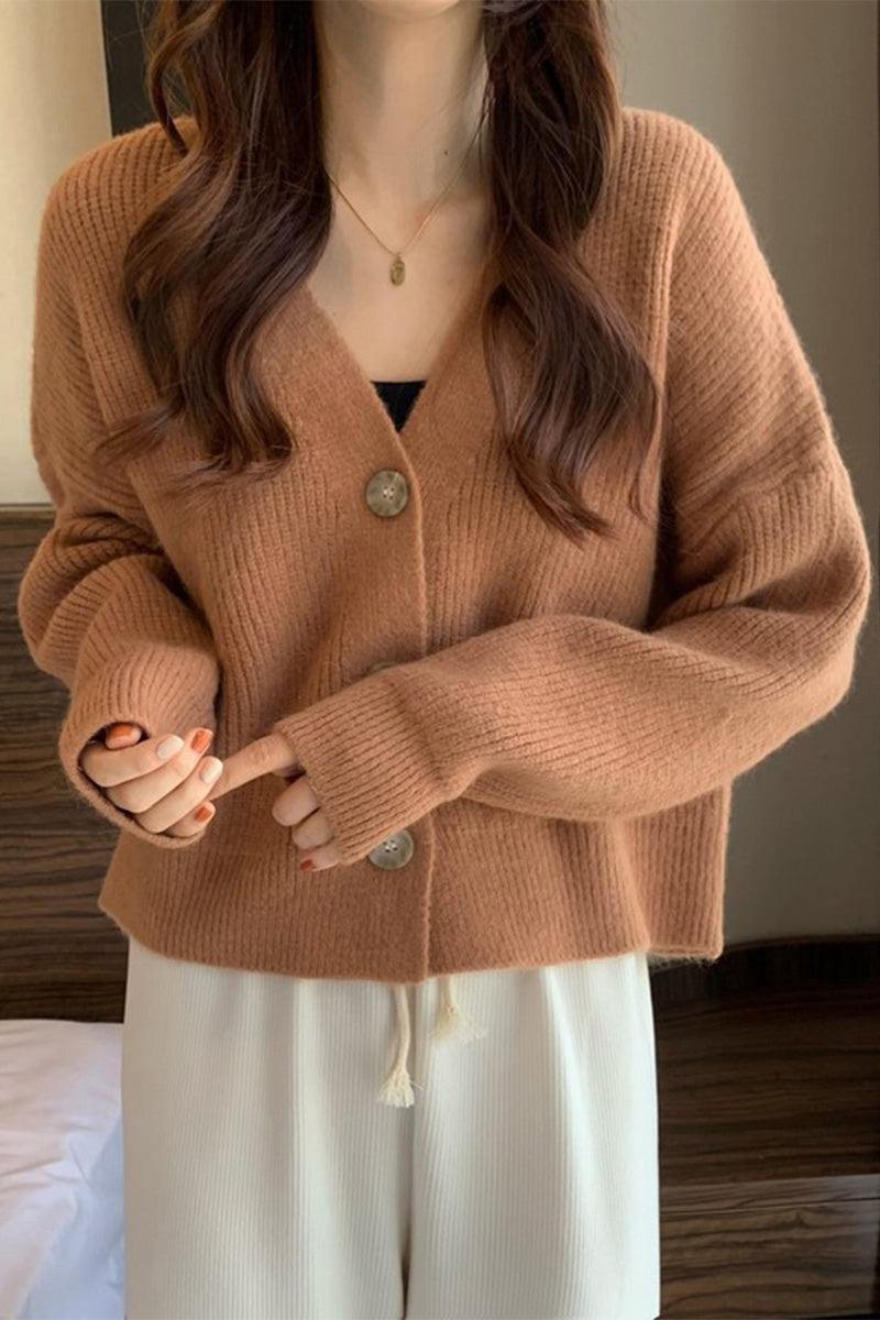 One Size Fits All Casual Loose Boxy Cardigan orange image 2 