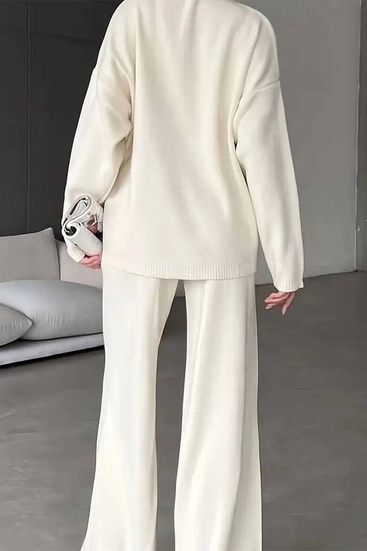 Knitted Turtleneck Two-Piece Set white image 4 