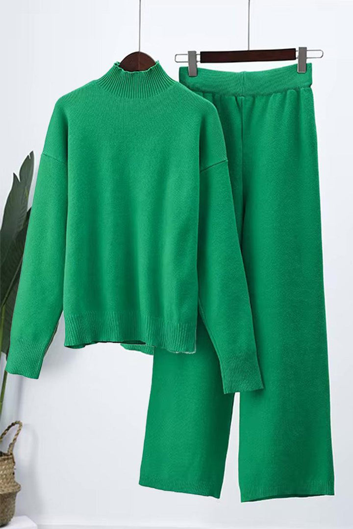 Knitted Turtleneck Two-Piece Set white image 6 