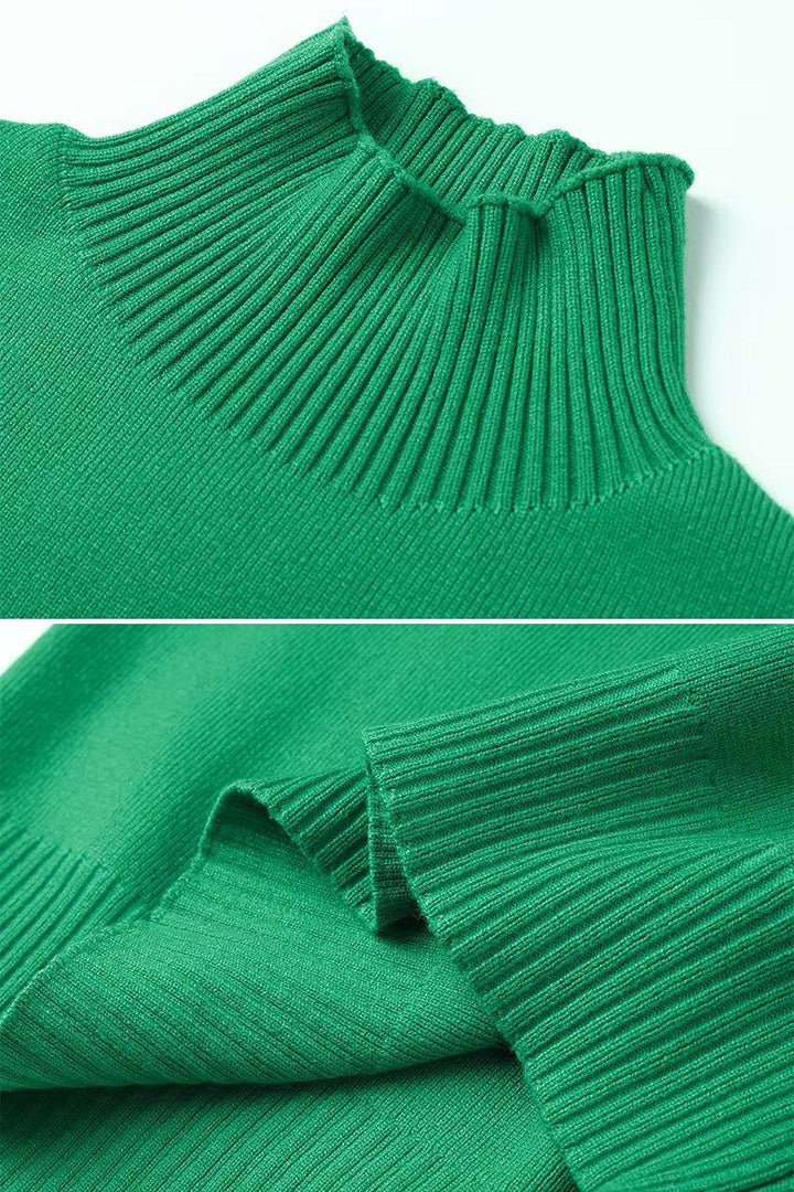 Knitted Turtleneck Two-Piece Set white image 7 