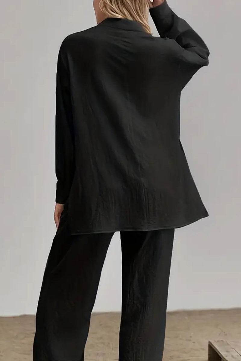 Cotton-Linen Two-Piece Set black image 5 