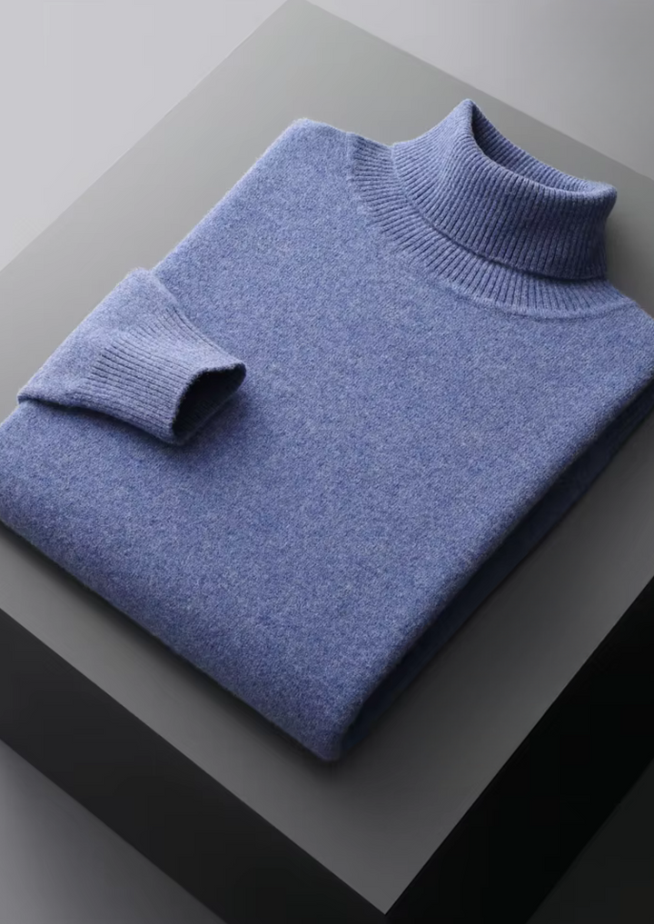 Pure Merino Rollneck sea blue image 1 #color_sea-blue
