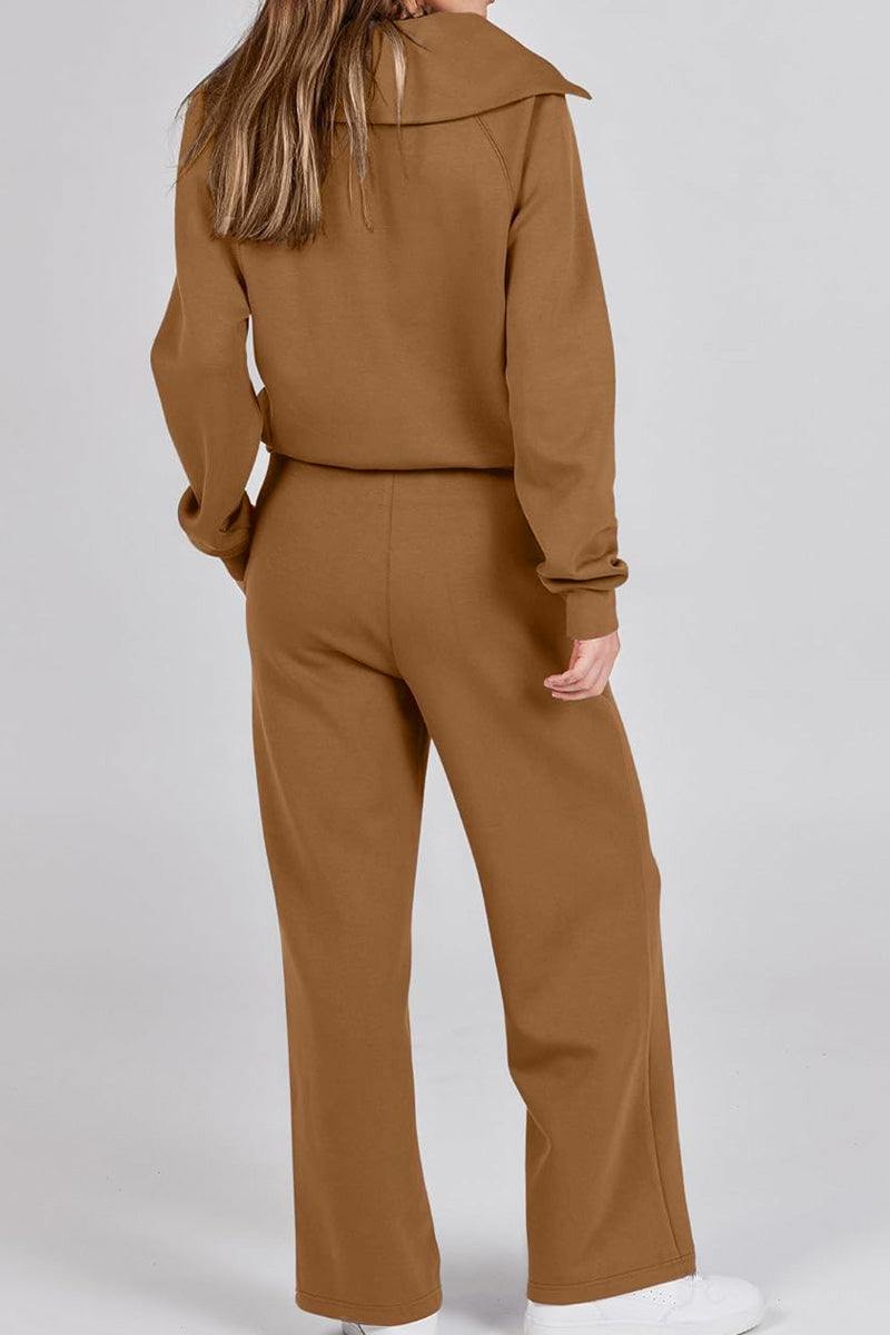 Loungewear Buttersoft Tracksuit Set brown image 2 