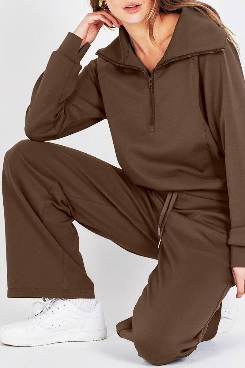 Loungewear Buttersoft Tracksuit Set coffee image 4 