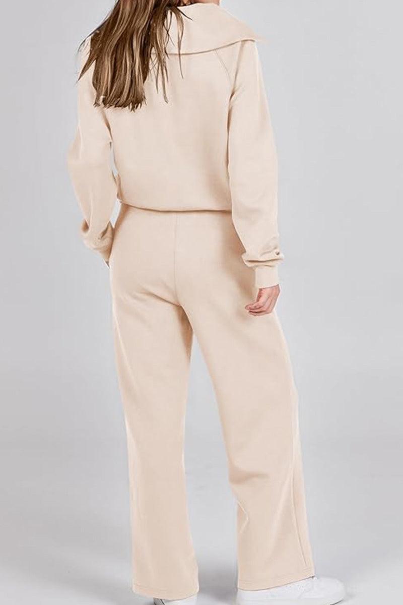 Loungewear Buttersoft Tracksuit Set beige image 2 