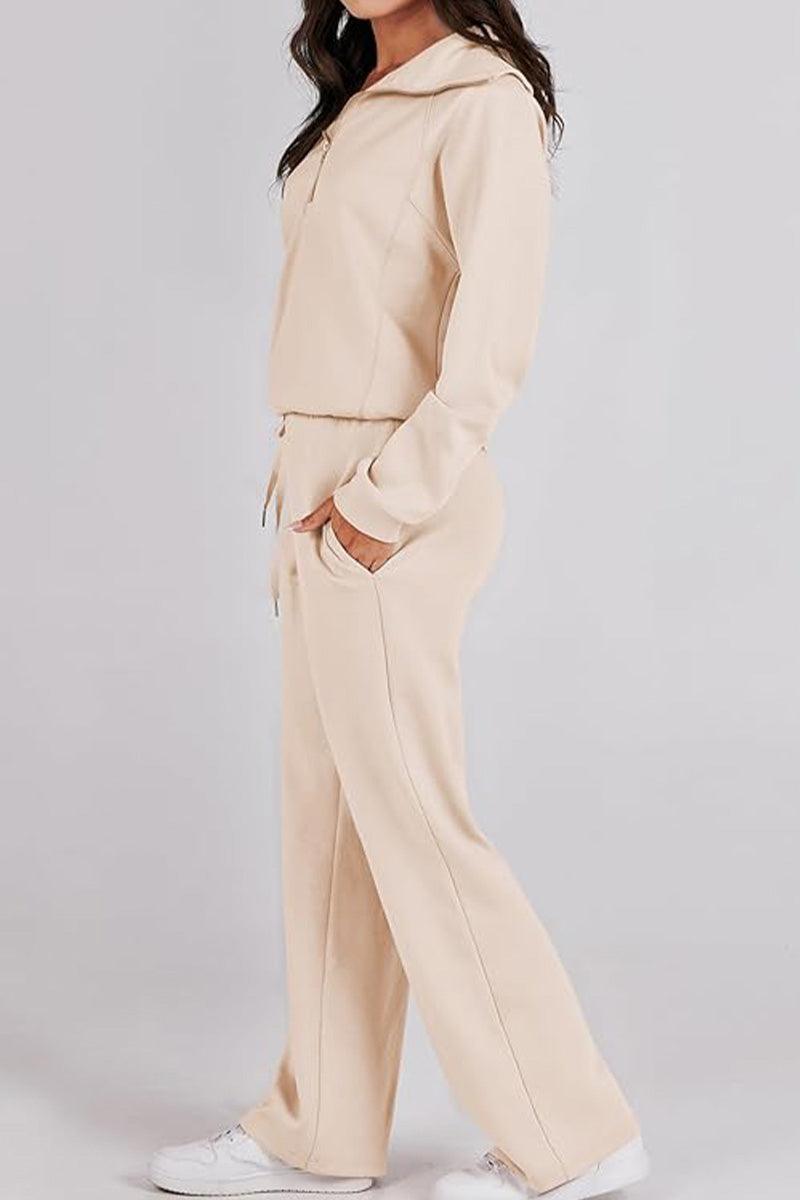 Loungewear Buttersoft Tracksuit Set beige image 3 