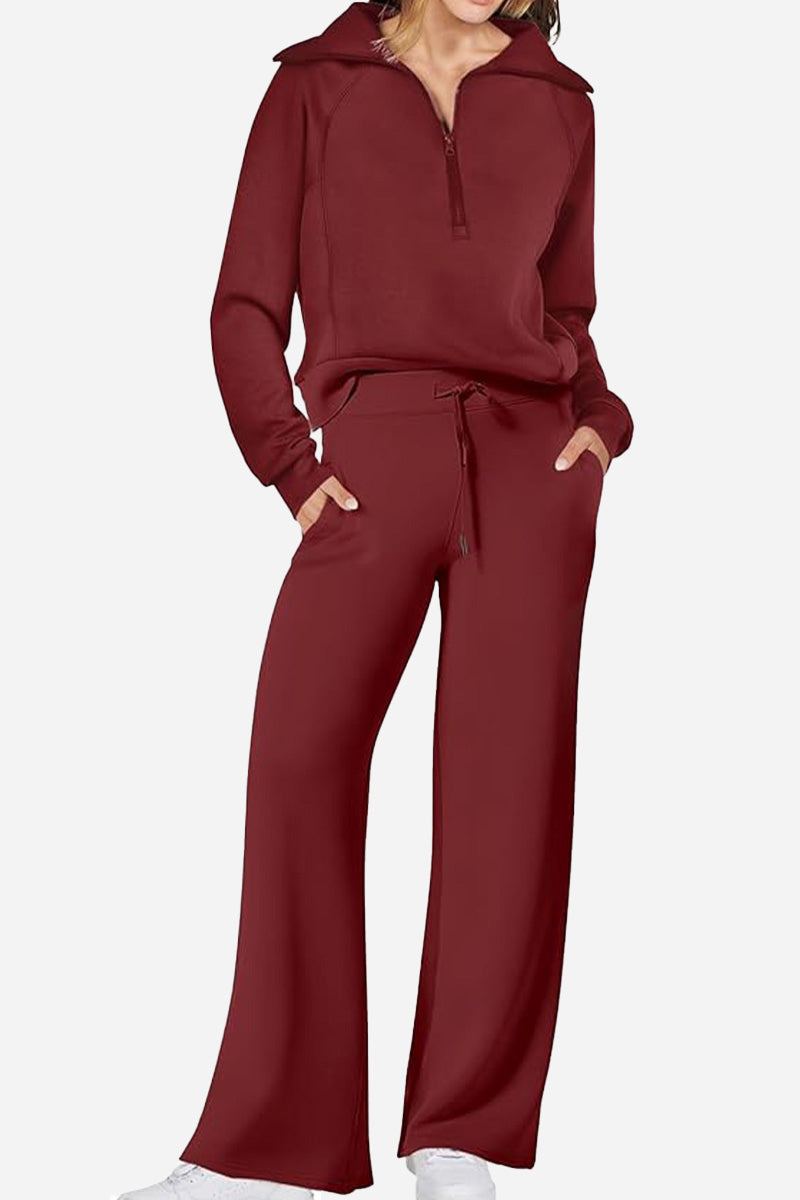 Loungewear Buttersoft Tracksuit Set burgundy image 1 