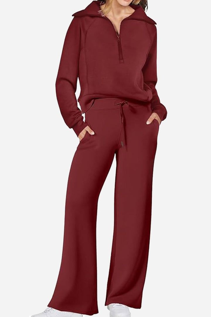 Loungewear Buttersoft Tracksuit Set burgundy image 1 