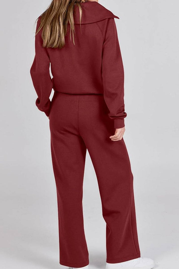Loungewear Buttersoft Tracksuit Set burgundy image 2 