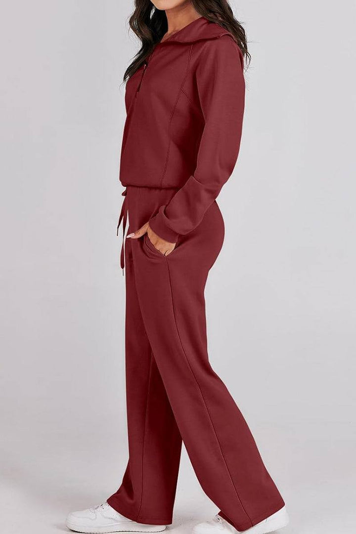 Loungewear Buttersoft Tracksuit Set burgundy image 3 