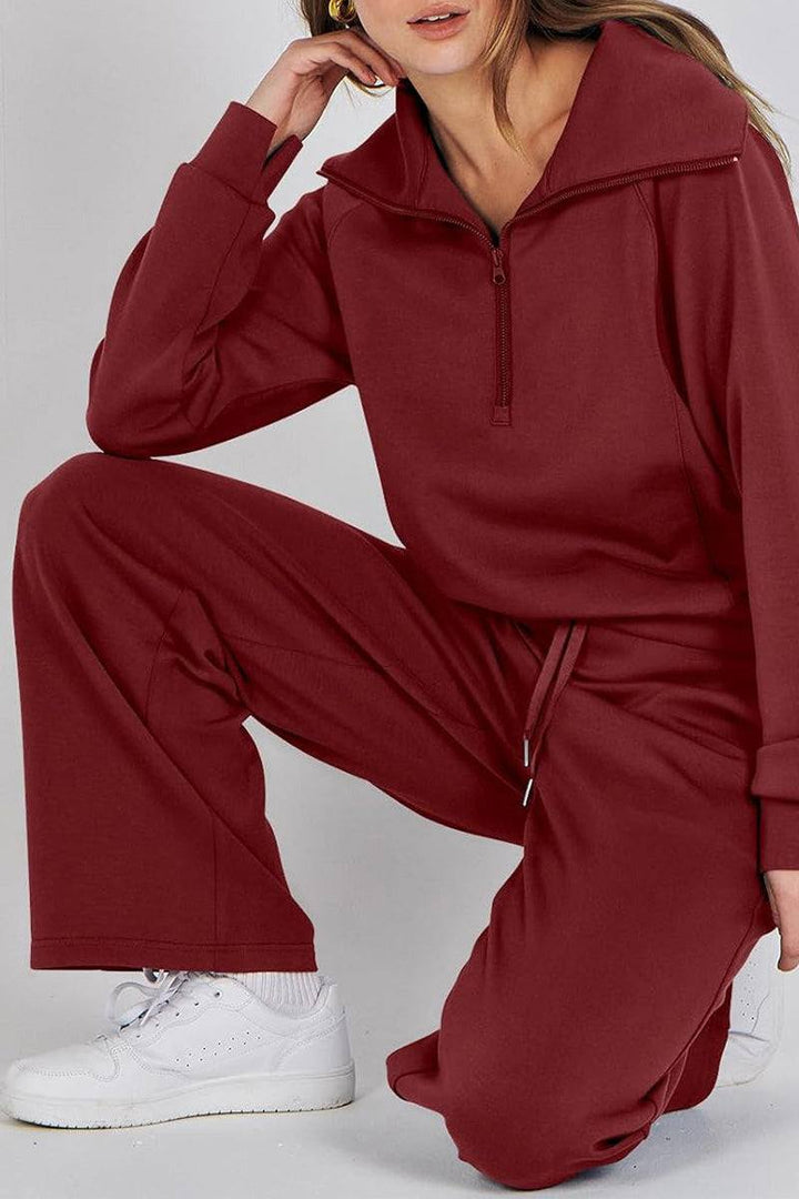 Loungewear Buttersoft Tracksuit Set burgundy image 4 