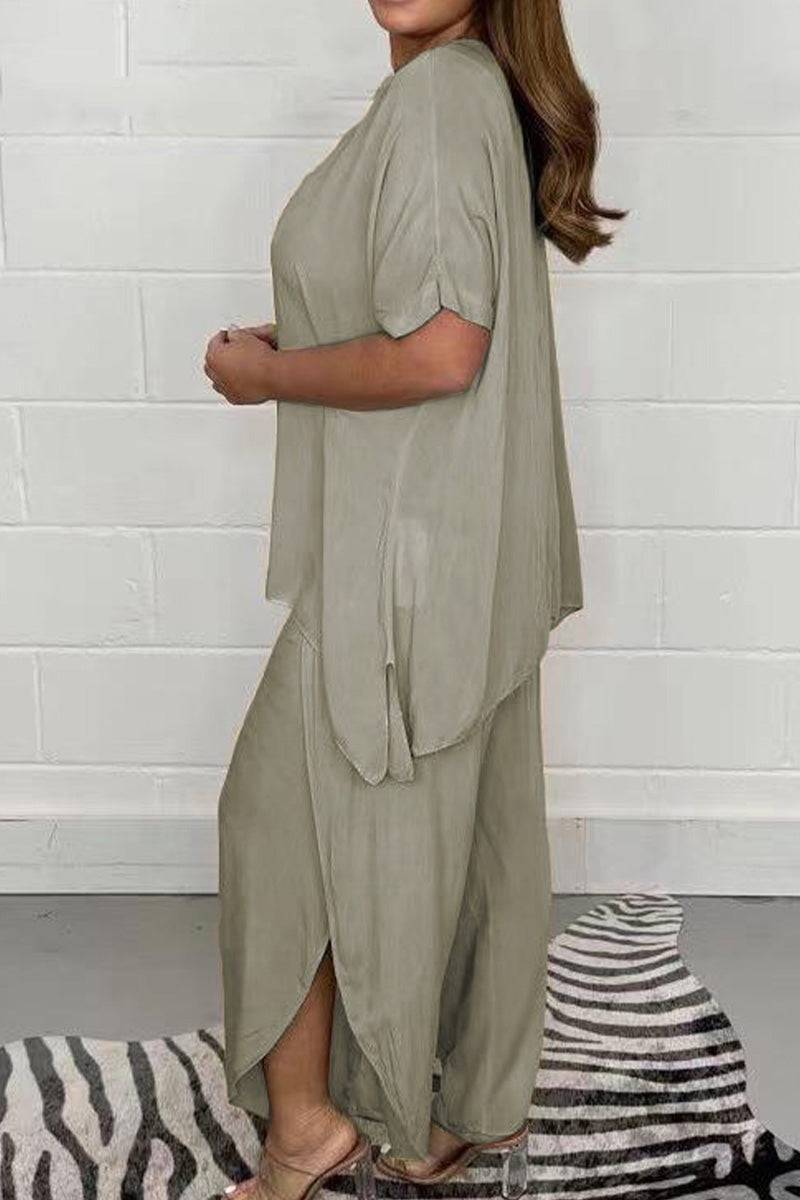 Relaxed Linen-Like Travel 2-Piece Set camel brown image 4 