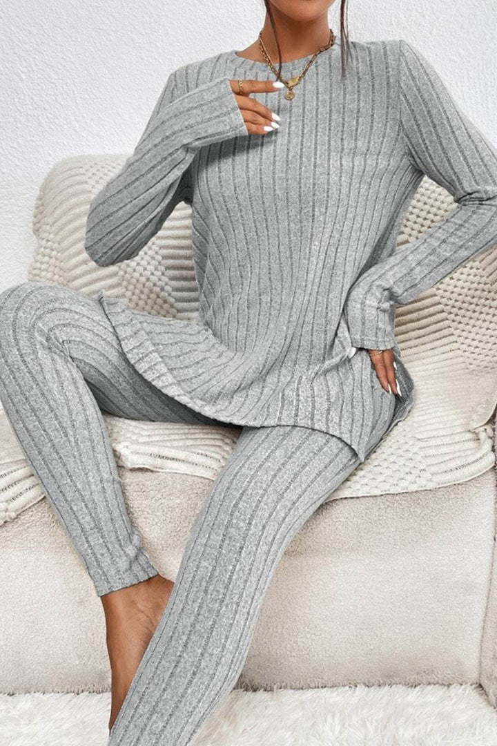 Butter Touch Ribbed Two-Piece Set