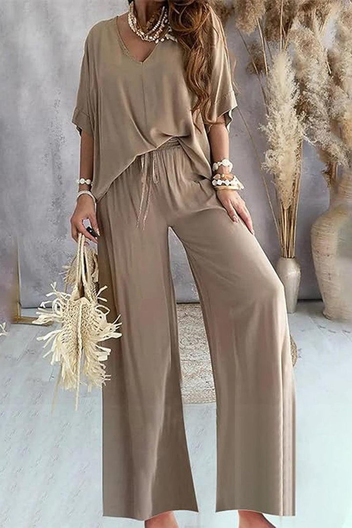 Confidently Chic Two-Piece Pantsuit khaki image 3 