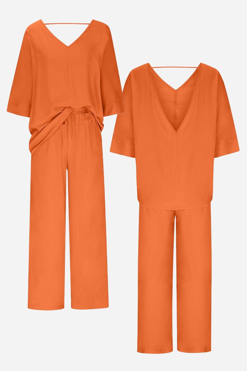 Confidently Chic Two-Piece Pantsuit orange image 3 