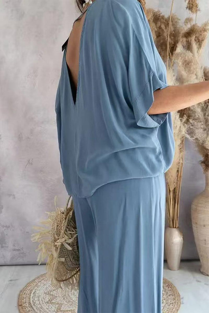 Confidently Chic Two-Piece Pantsuit light blue image 2 