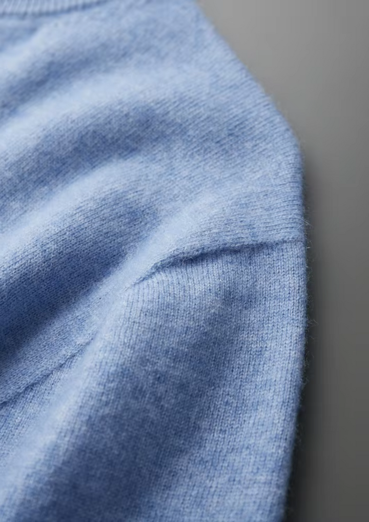 Cashmere Mock Neck T-Shirt light blue image 7 #color_light-blue