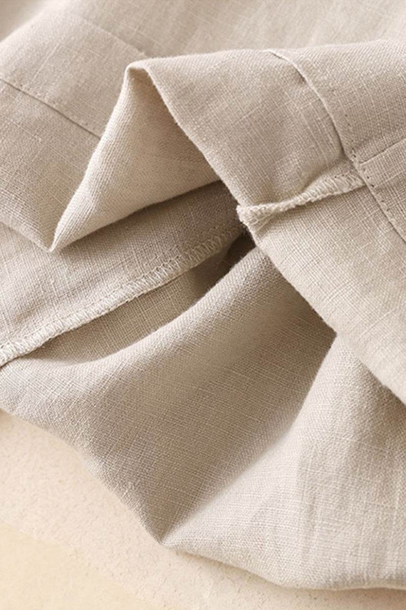 100% Linen One Size Fits All Wide-Leg Pants rusty orange image 5 