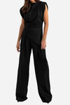 Manhattan Lines Draped Two-Piece Set