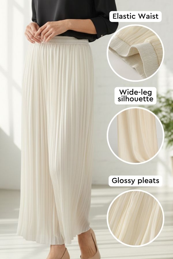 Garden Soirée Cotton-Silk Pleated Trouser apricot image 2 