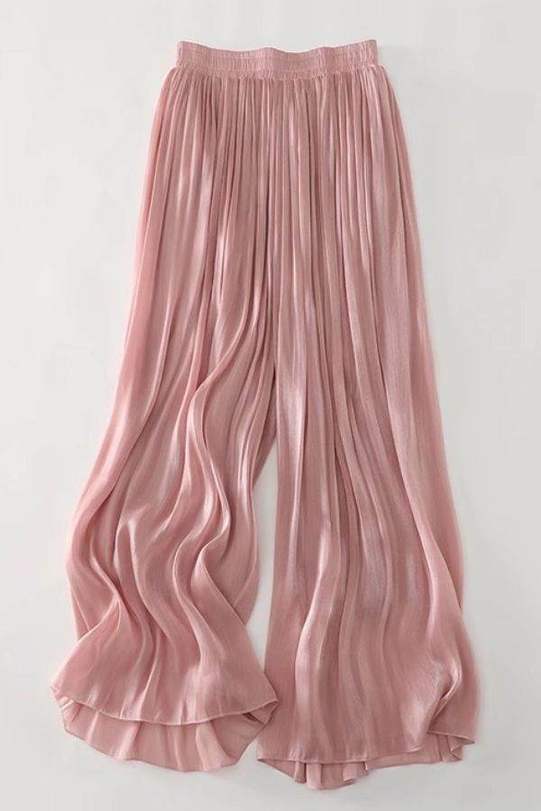 Garden Soirée Cotton-Silk Pleated Trouser pink image 1 
