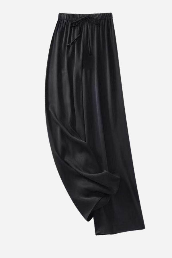 Subtle Moves Silk Wide Leg Trousers black image 1 