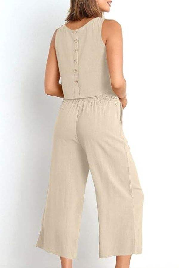 Villa Lounge Linen Two-Piece Set beige image 5 