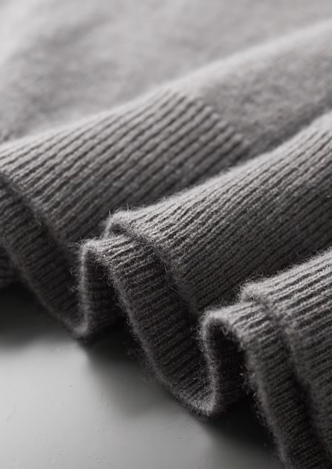 Cashmere Mock Neck T-Shirt ashen truffle image 3 #color_ashen-truffle