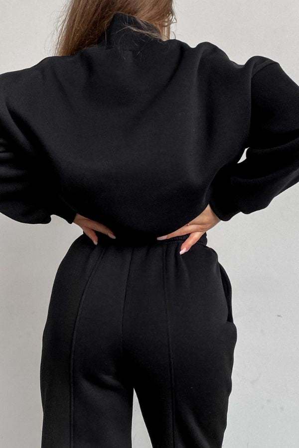 Storm Sweater Mock Neck Athleisure Set black image 2 