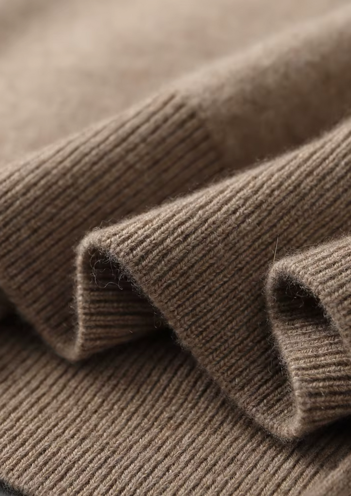 Cashmere Two Tone Zip Hoodie beige image 8 #color_beige