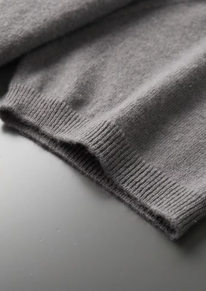 Cashmere Mock Neck T-Shirt ashen truffle image 7 #color_ashen-truffle