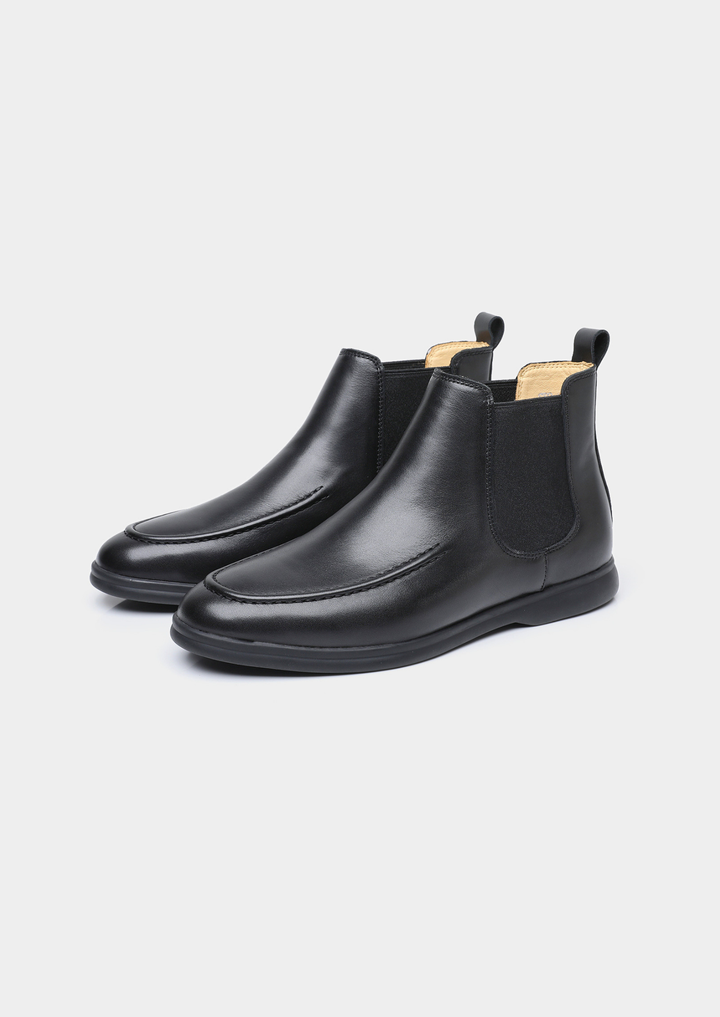 The Black Leather Chelsea Boot