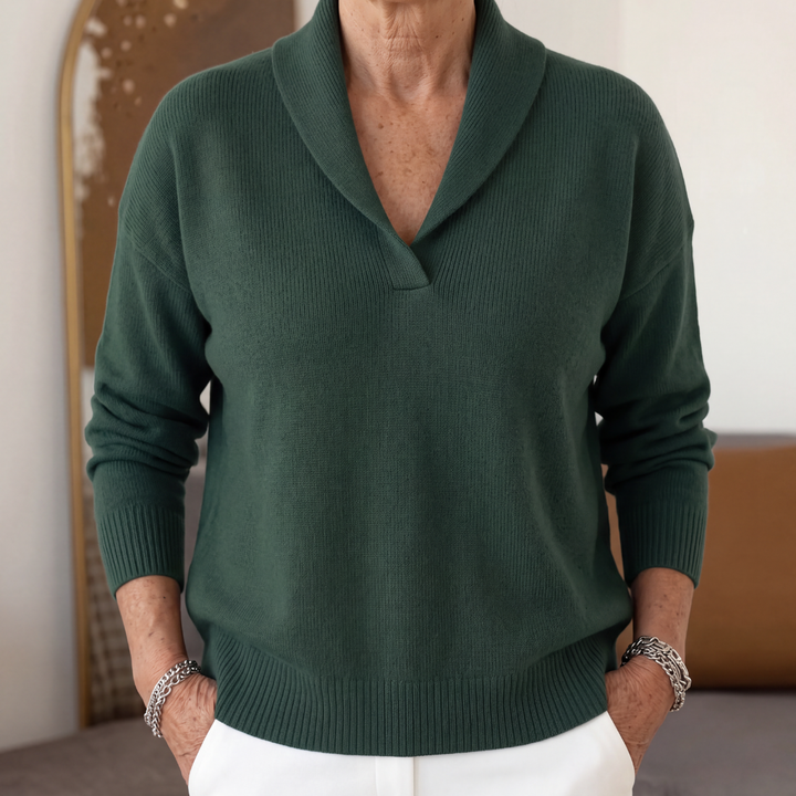 Clarissa | The Forgiving-Fit V-Neck Jumper