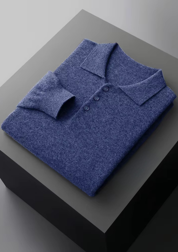 Pure Merino Sweater Polo blue image 1 #color_blue