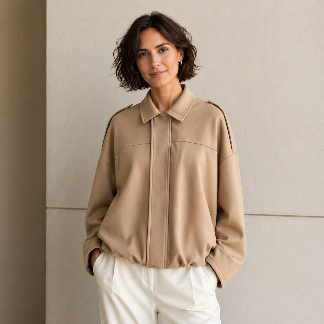 Oversized Bomber Jacket khaki image 3 
