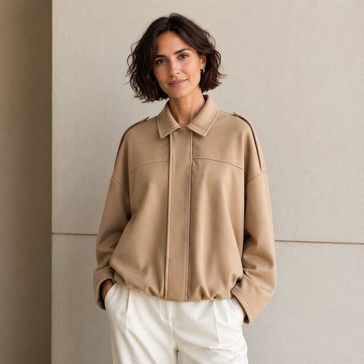Oversized Bomber Jacket khaki image 3 
