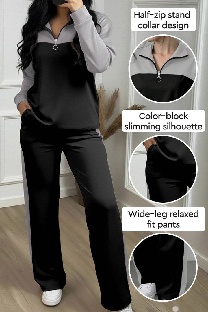 Colorblock Comfort Leisure Set black-gray image 2 