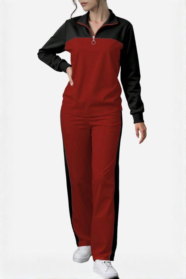 Colorblock Comfort Leisure Set red-black image 1 