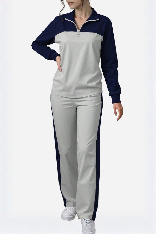 Colorblock Comfort Leisure Set gray-blue image 1 