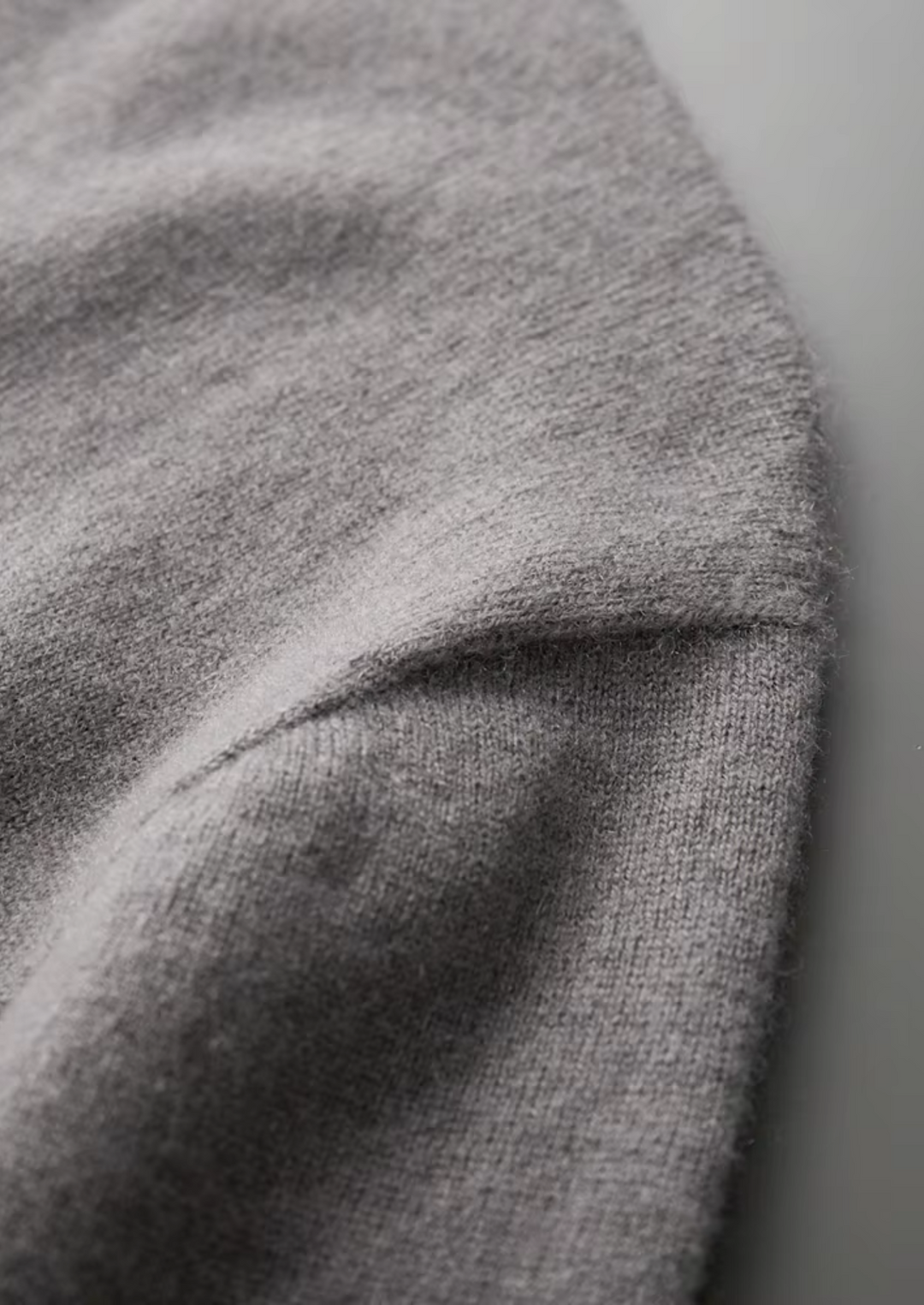 Cashmere Mock Neck T-Shirt ashen truffle image 5 #color_ashen-truffle