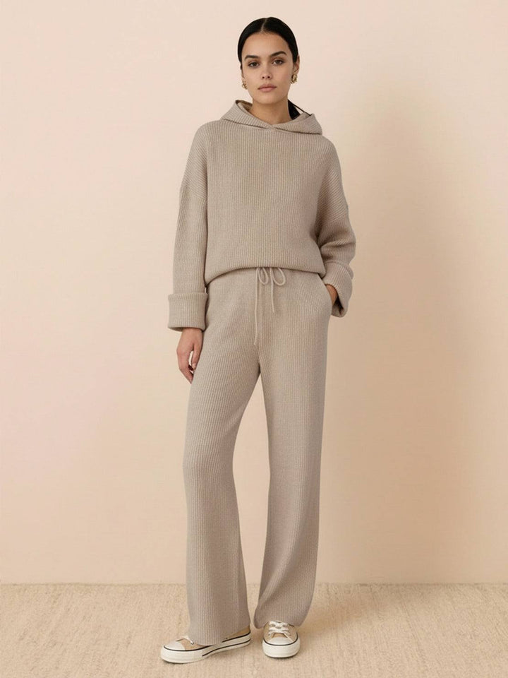 Waffle-Knit Two-Piece khaki image 1 