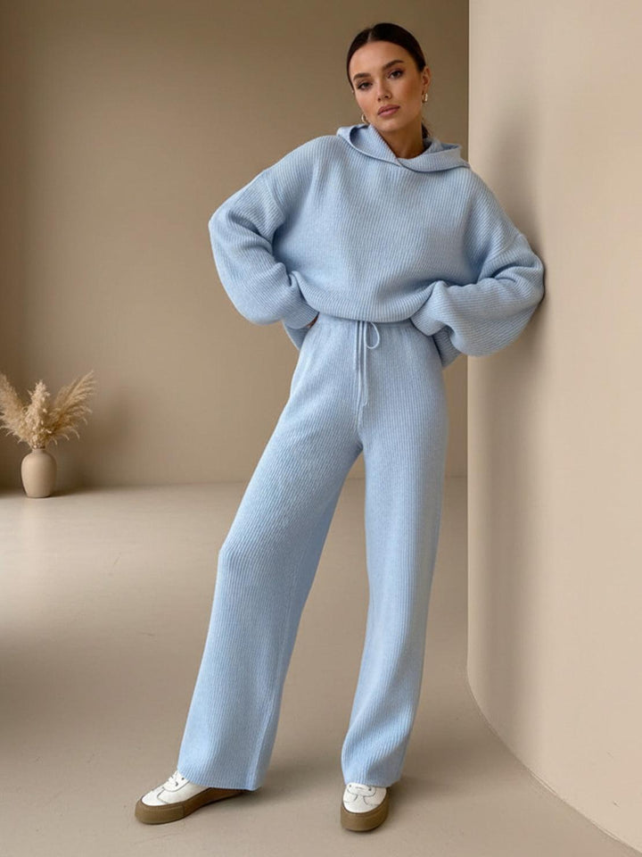 Waffle-Knit Two-Piece powder blue image 7 