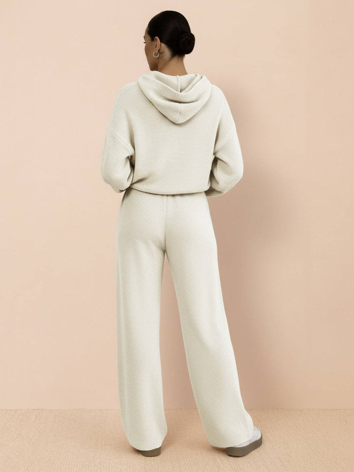 Waffle-Knit Two-Piece white image 3 