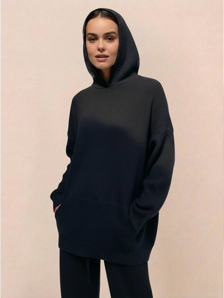 Waffle-Knit Two-Piece black image 4 