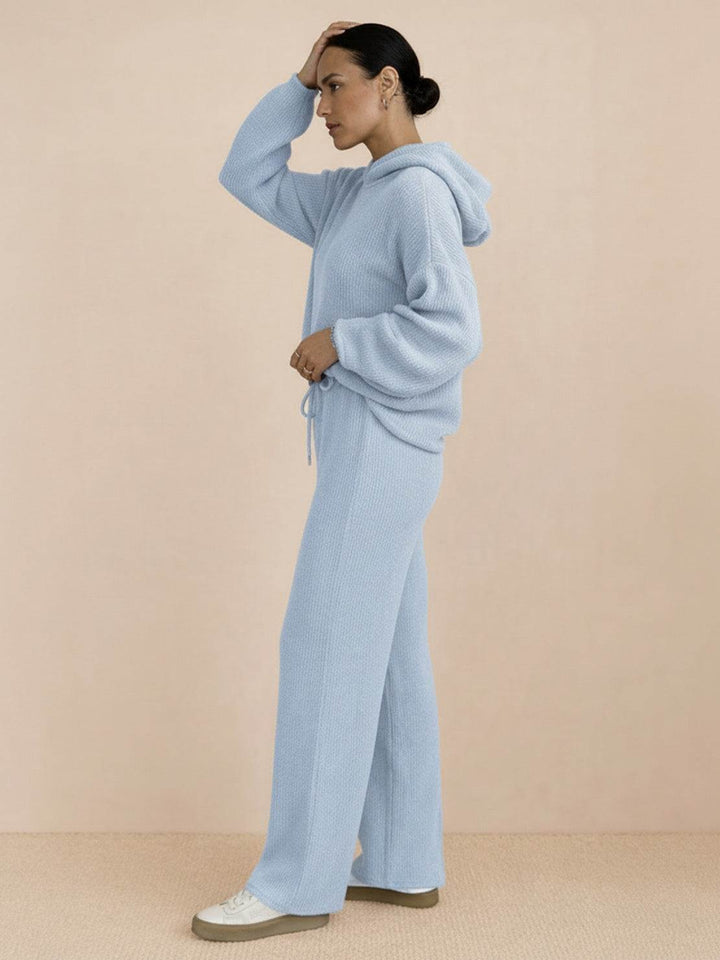 Waffle-Knit Two-Piece powder blue image 2 