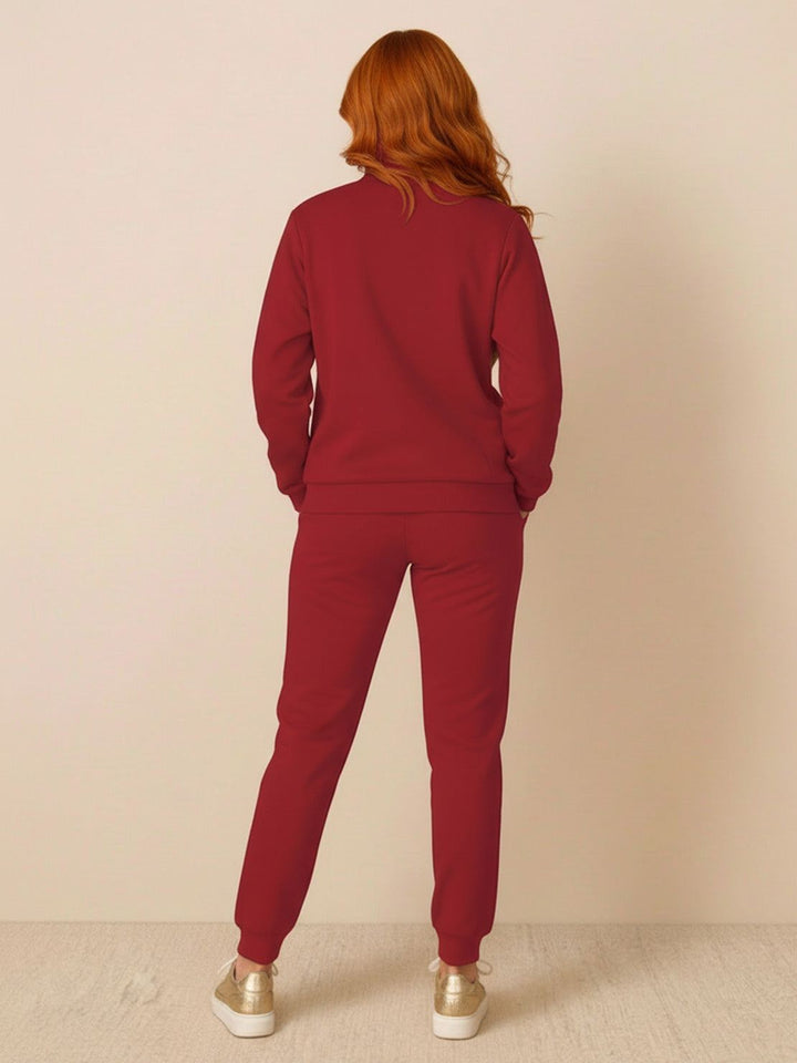 Colorblock Comfort Tracksuit red gold image 3 